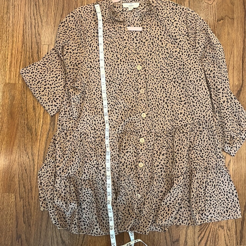 Entro Brown Leopard Print Top - Picture 6 of 6